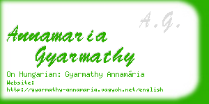 annamaria gyarmathy business card